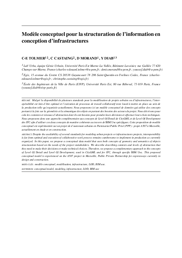 (PDF) Modèle conceptuel pour la structuration de l'information en ...