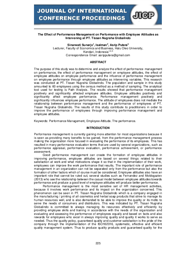 (PDF) The Effect of Performance Management on Performance with Employee ...