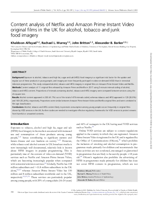 (PDF) Content analysis of Netflix and Amazon Prime Instant Video ...