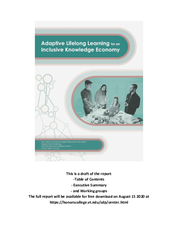 (PDF) Adaptive Life-Long Learning for an Inclusive Knowledge Economy