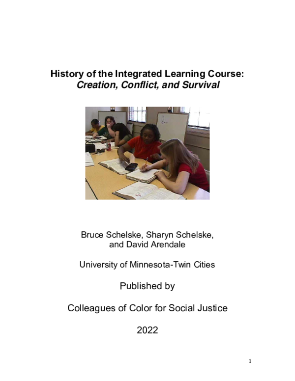 (PDF) History of the Integrated Learning Course: Creation, Conflict ...