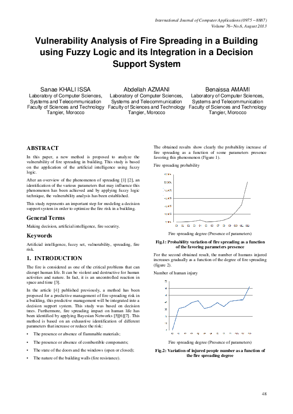 (PDF) Vulnerability Analysis of Fire Spreading in a Building using ...