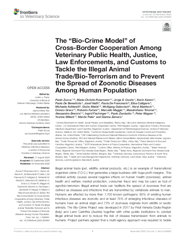 (PDF) The “Bio-Crime Model” of Cross-Border Cooperation Among ...