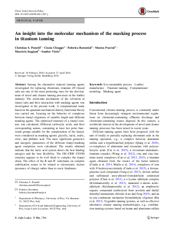 (PDF) An insight into the molecular mechanism of the masking process in ...