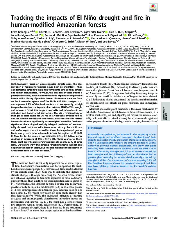 (PDF) Tracking the impacts of El Niño drought and fire in human ...