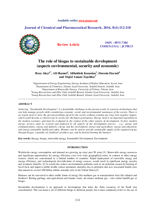 (PDF) The role of biogas to sustainable development (aspects ...