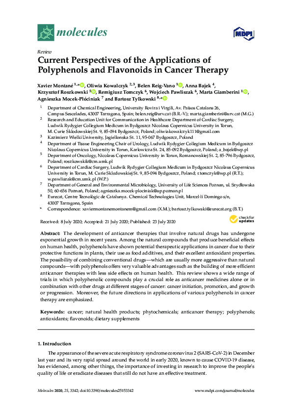 (PDF) Current Perspectives of the Applications of Polyphenols and ...