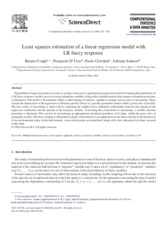 (PDF) Least squares estimation of linear regression models for convex ...
