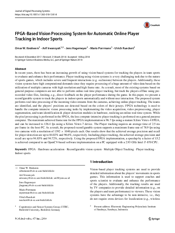 (PDF) FPGA-Based Vision Processing System for Automatic Online Player ...