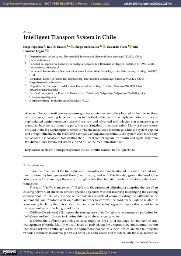 (PDF) Intelligent Transport System in Chile