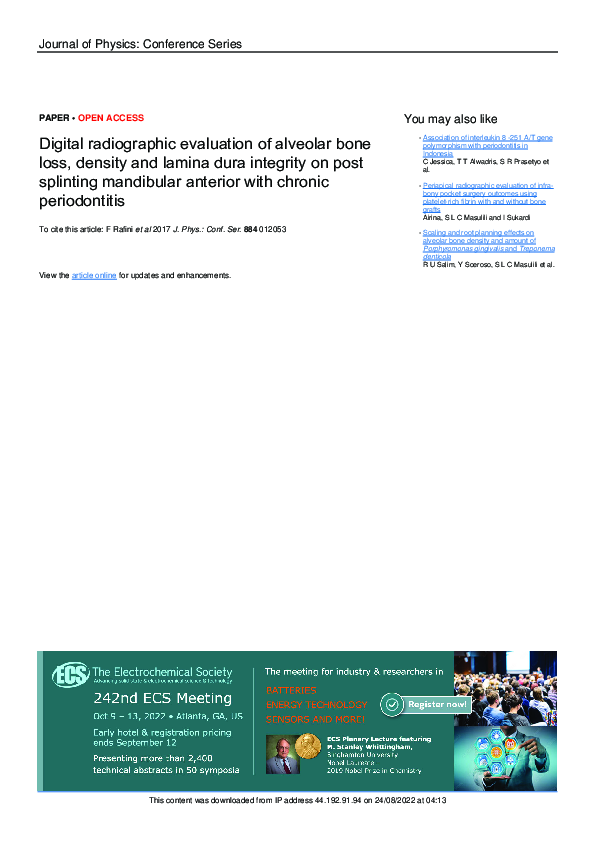 (PDF) Digital radiographic evaluation of alveolar bone loss, density ...