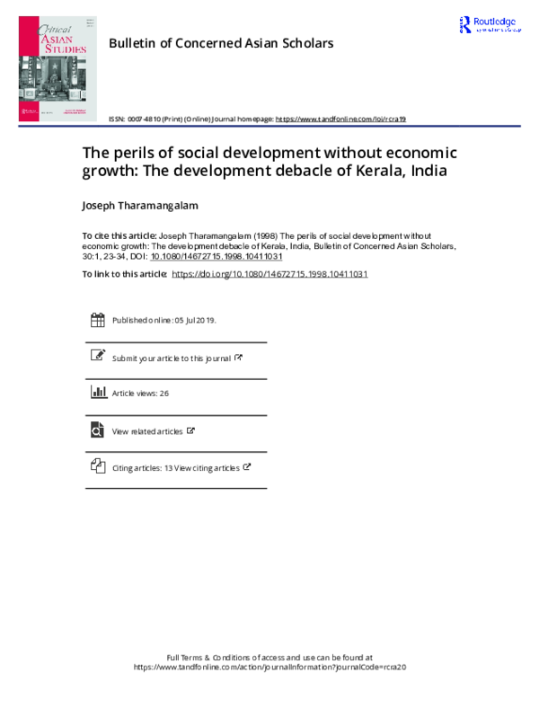 (PDF) The perils of social development without economic growth: The ...