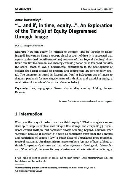 (PDF) “… and if, in time, equity…”. An Exploration of the Time(s) of ...