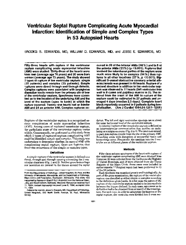 (PDF) Ventricular septal rupture complicating acute myocardial ...