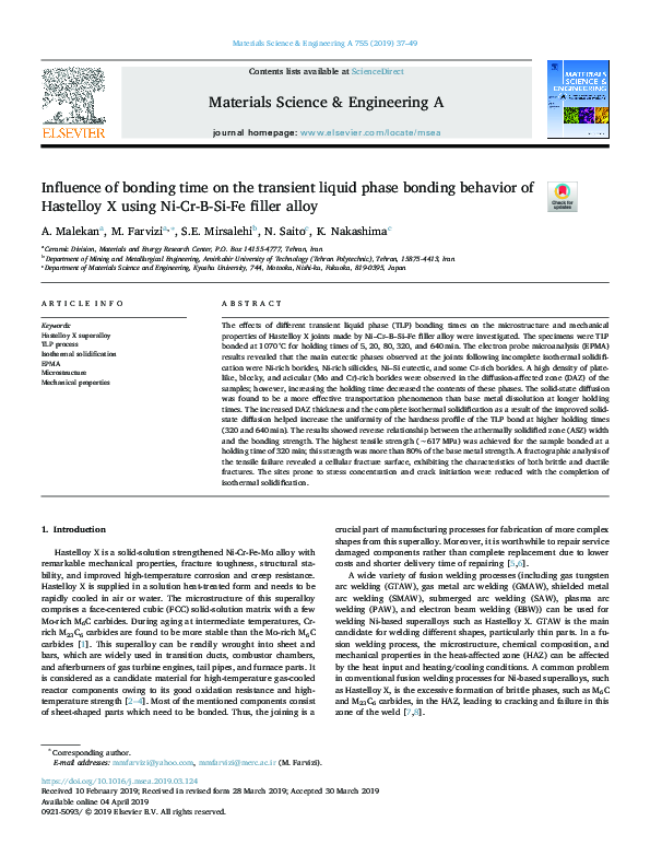(PDF) Influence of bonding time on the transient liquid phase bonding ...