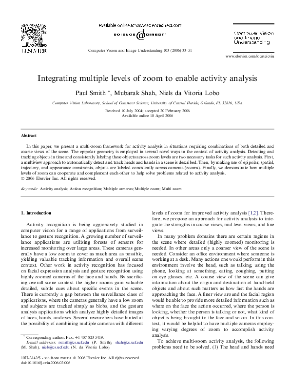 (PDF) Integrating multiple levels of zoom to enable activity analysis