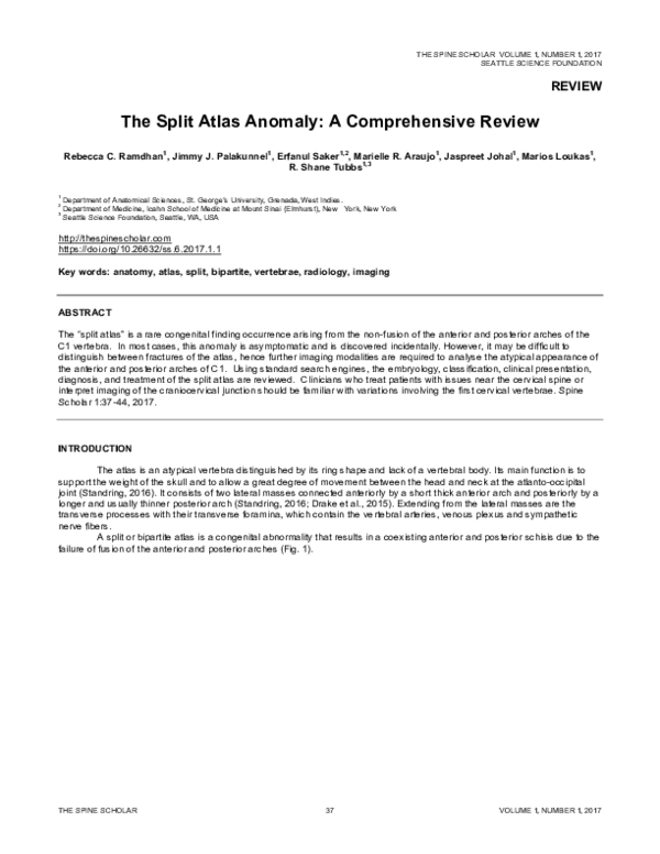 (PDF) The Split Atlas Anomaly: A Comprehensive Review