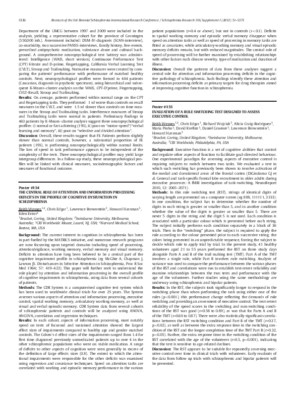 (PDF) Poster #155 EVALUATION OF A RULE SWITCHING TEST DESIGNED TO ...
