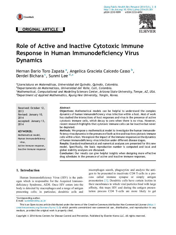 (PDF) Role of Active and Inactive Cytotoxic Immune Response in Human ...