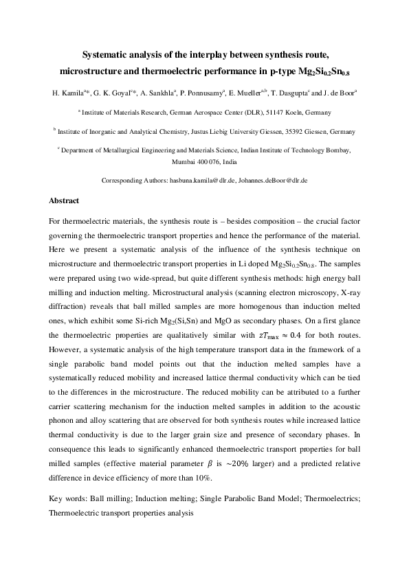 (PDF) Systematic analysis of the interplay between synthesis route ...