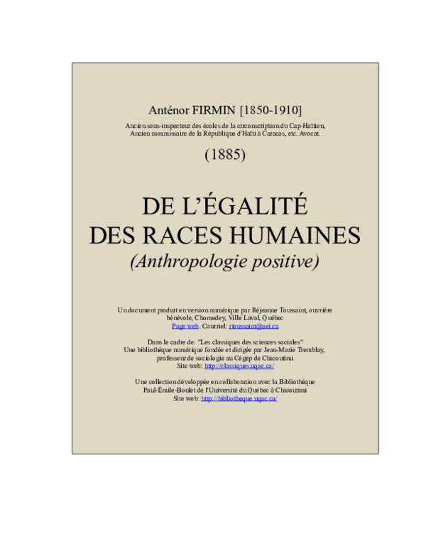 (PDF) DE L'ÉGALITÉ DES RACES HUMAINES Junior Eddy Junior Academia.edu (PDF) DE L'ÉGALITÉ DES RACES HUMAINES Junior Eddy Junior Academia.edu