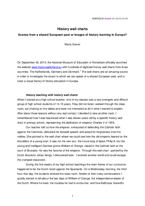 (PDF) History wall charts. Scenes from a shared European past or images
