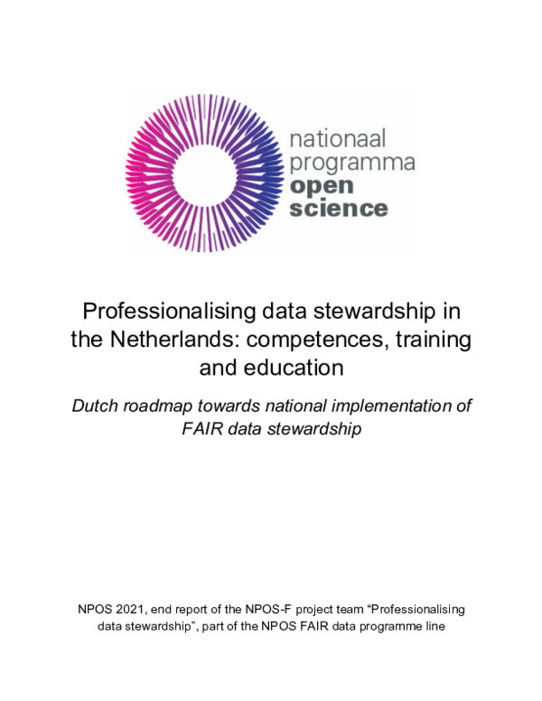 (PDF) Professionalising data stewardship in the Netherlands ...