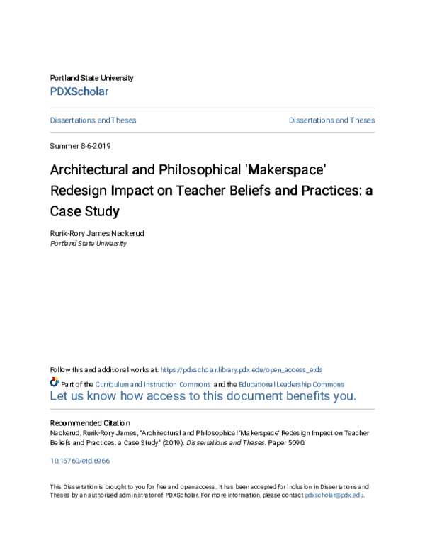 (PDF) Architectural and Philosophical \u27Makerspace\u27 Redesign ...