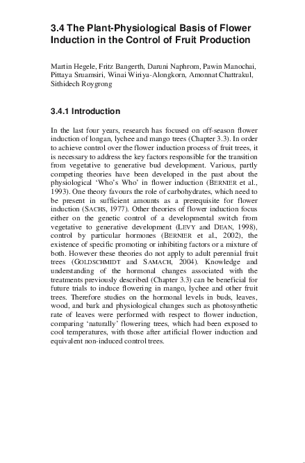 (PDF) The Plant-Physiological Basis of Flower Induction in the Control ...