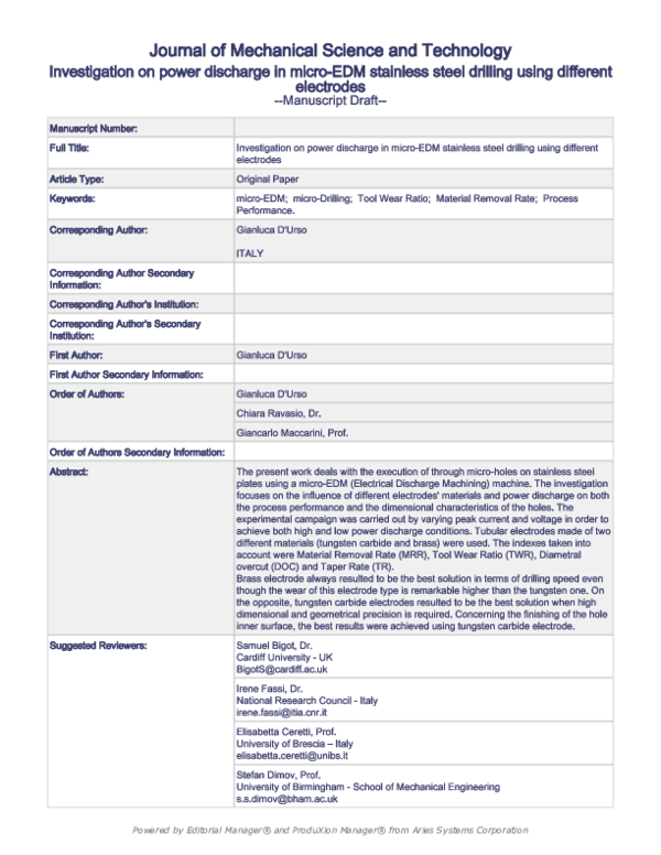 (PDF) Investigation on power discharge in micro-EDM stainless steel ...