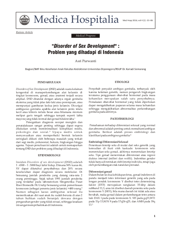 (PDF) Disorder of Sex Development