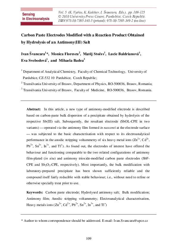 (PDF) Carbon paste electrodes modified with a reaction product obtained ...