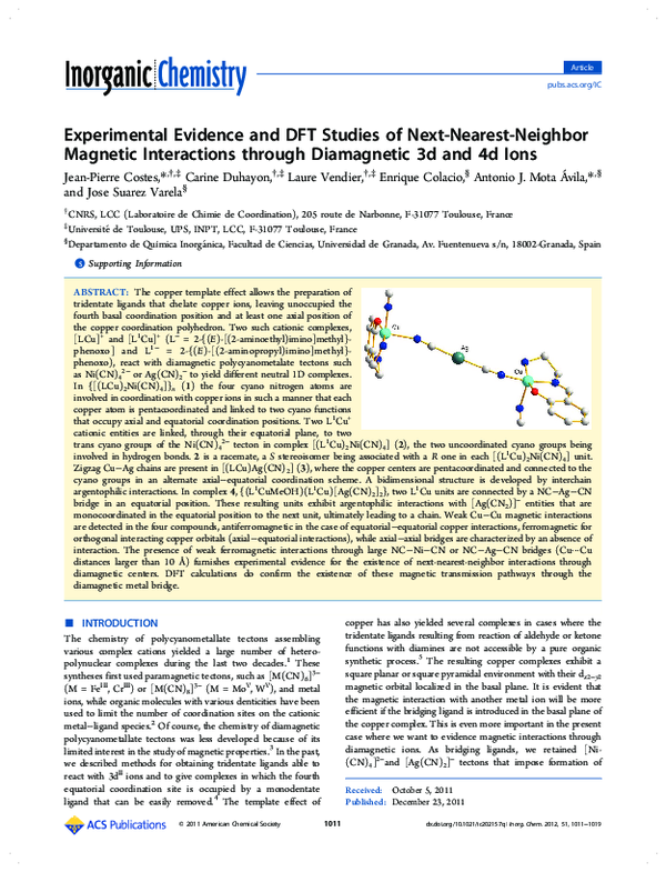(PDF) Experimental Evidence and DFT Studies of Next-Nearest-Neighbor ...