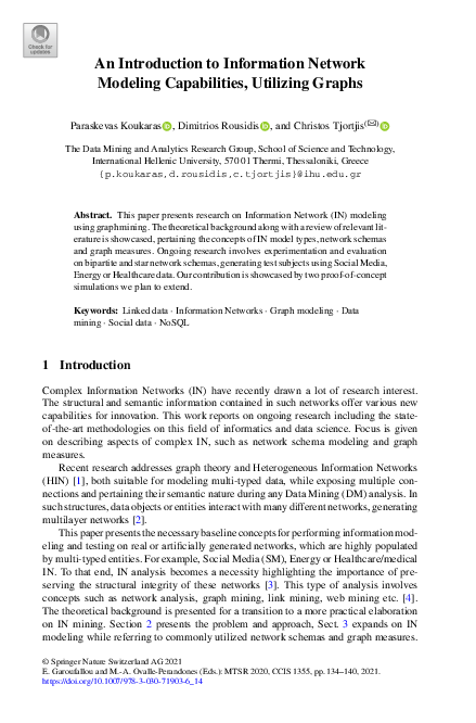 (PDF) An Introduction to Information Network Modeling Capabilities ...