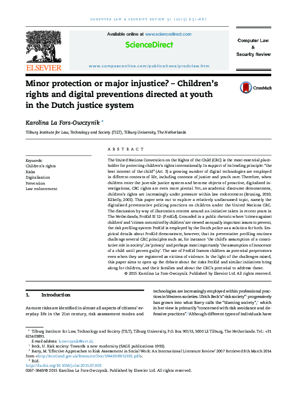 (PDF) Minor protection or major injustice? – Children's rights and ...