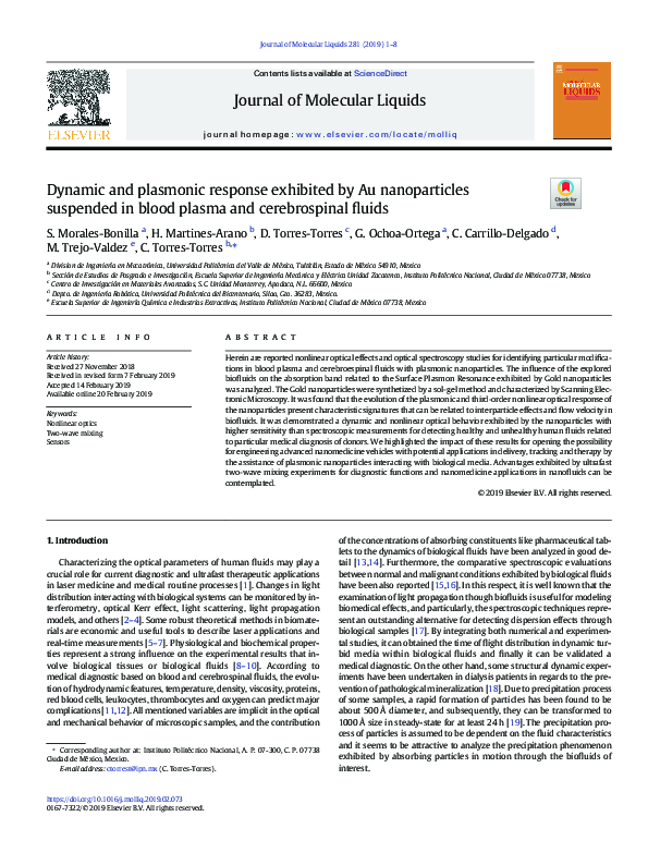 (PDF) Dynamic and plasmonic response exhibited by Au nanoparticles ...