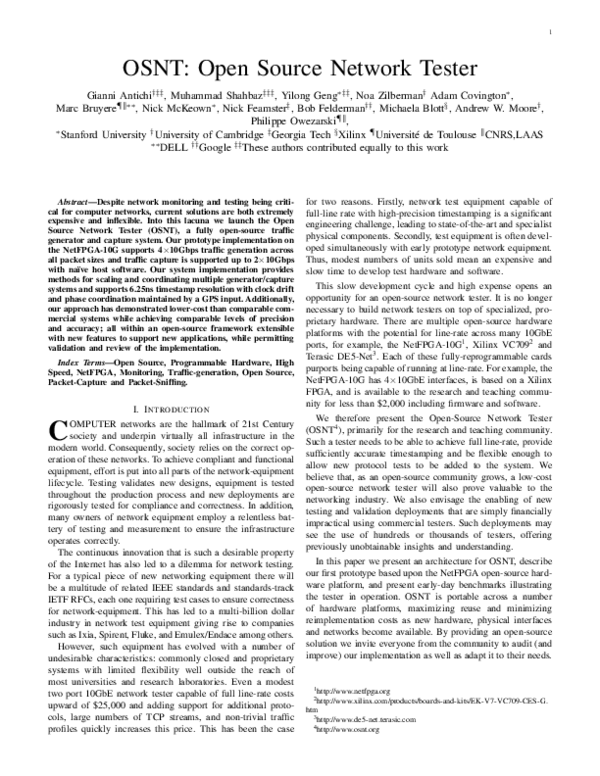(PDF) OSNT: open source network tester