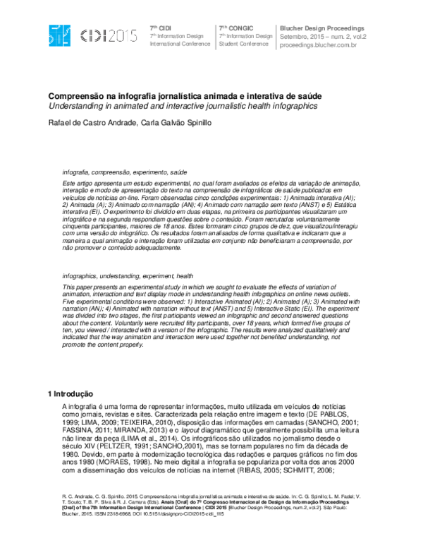 (PDF) Compreensão na infografia jornalística animada e interativa de saúde