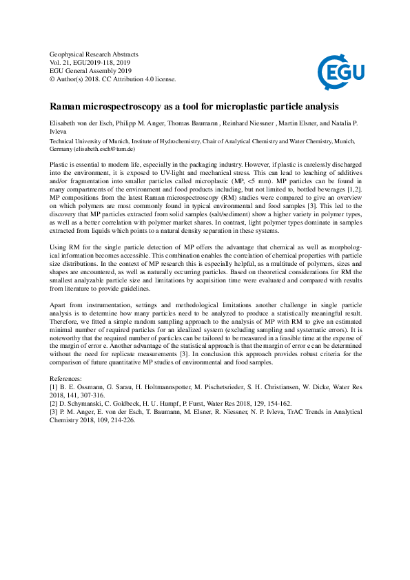 (PDF) Raman microspectroscopy as a tool for microplastic particle analysis