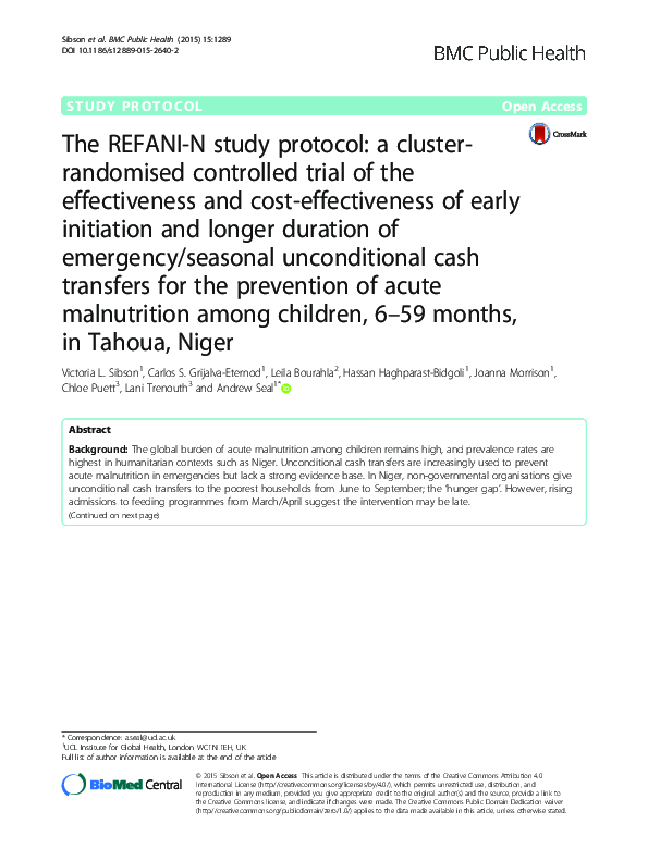 (PDF) The REFANI-N study protocol: a cluster-randomised controlled ...