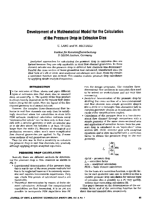 (PDF) Development of a Mathematical Model for the Calculations of the ...
