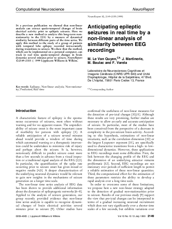 (PDF) Anticipating epileptic seizures in real time by a non-linear ...
