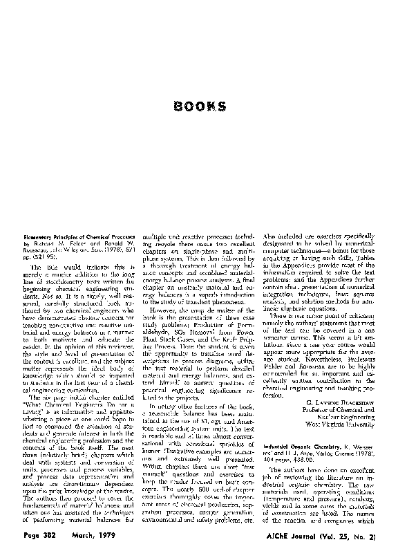 (PDF) Elementary principles of chemical processes by Richard M. Felder ...