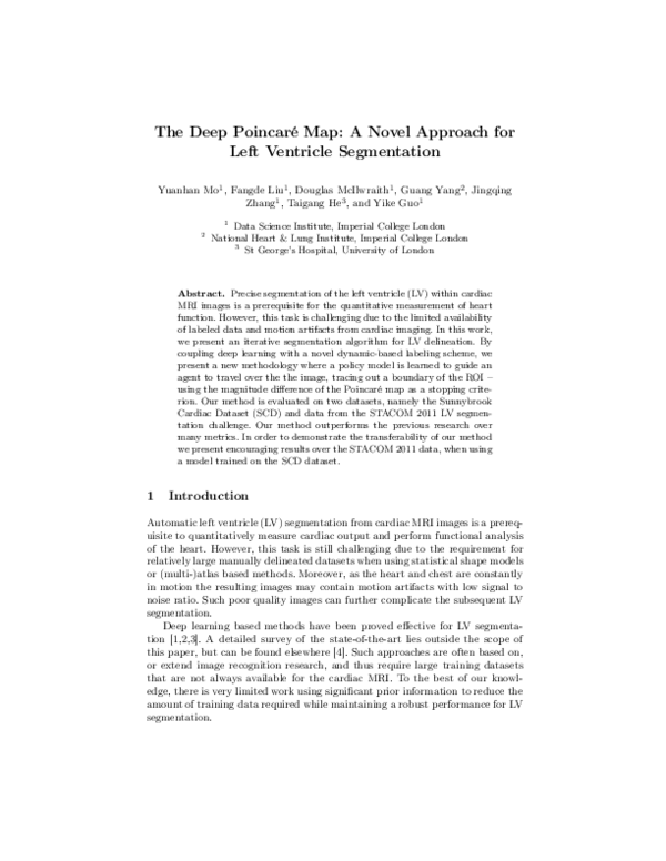 (PDF) The Deep Poincaré Map: A Novel Approach for Left Ventricle ...