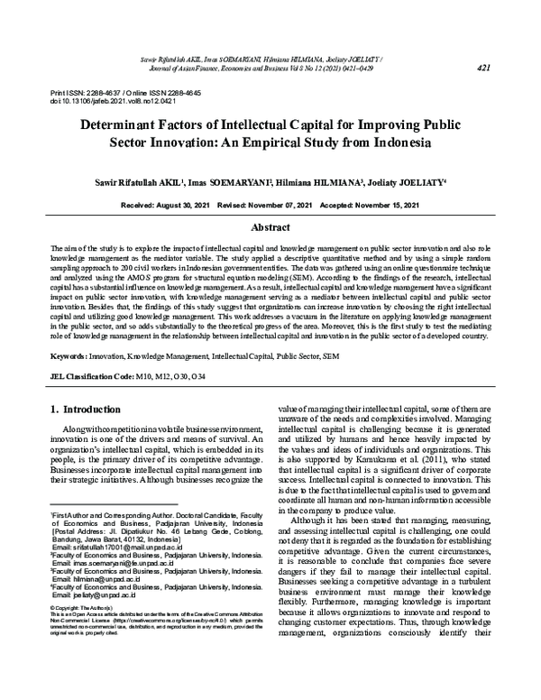 (PDF) Determinant Factors of Intellectual Capital for Improving Public ...