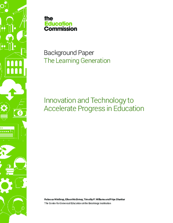 (PDF) Innovation and Technology to Accelerate Progress in Education ...