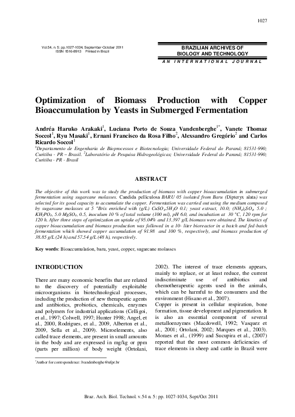 (PDF) Optimization of biomass production with copper bioaccumulation by ...