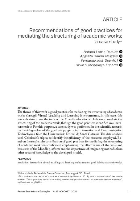 (PDF) Recommendations of good practices for mediating the structuring ...