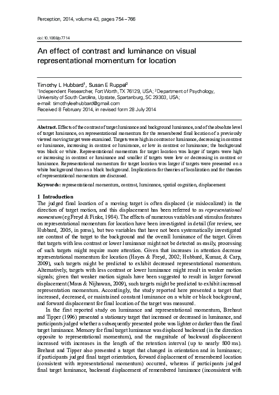 (PDF) An effect of contrast and luminance on visual representational ...