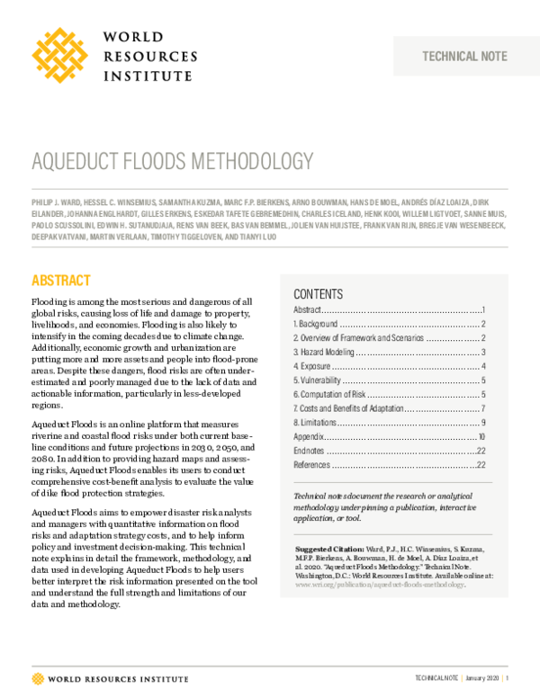 (PDF) Aqueduct Floods Methodology